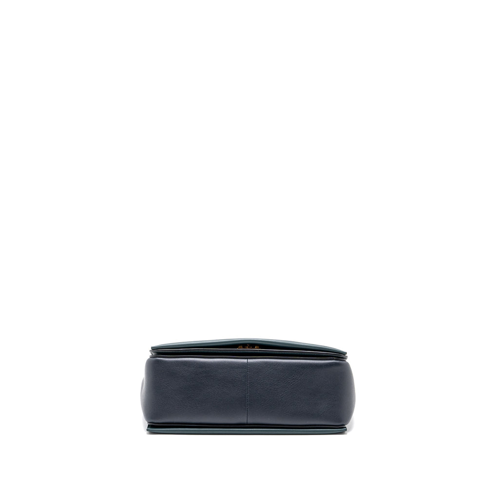 CELINE FRAME BAG CALFSKIN DARK GREEN/ DARK BLUE GHW