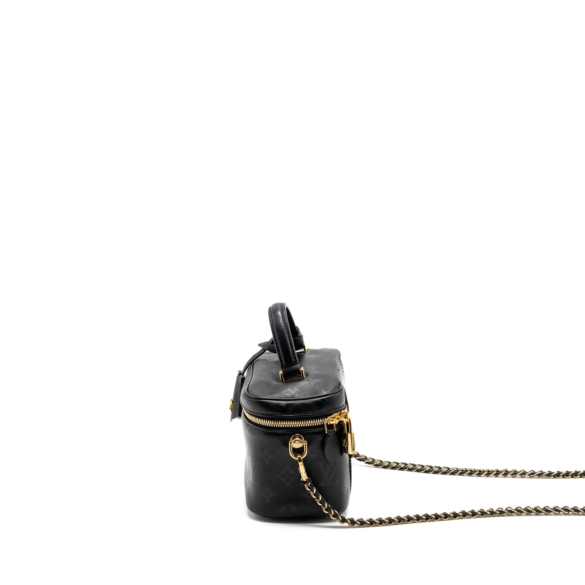 LOUIS VUITTON VANITY PM MONOGRAM LAMBSKIN  BLACK GHW