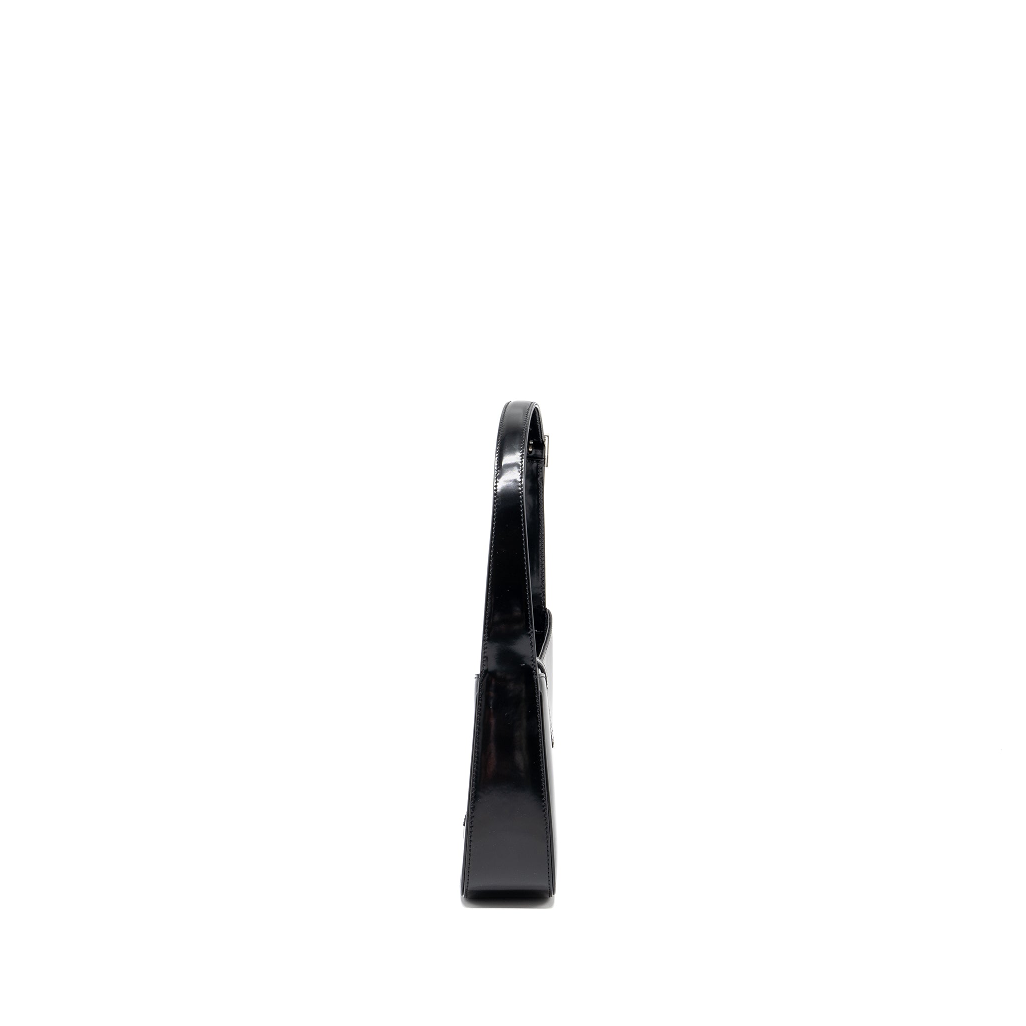SAINT LAURENT LE 5 A 7 SHINY CALFSKIN BLACK SHW