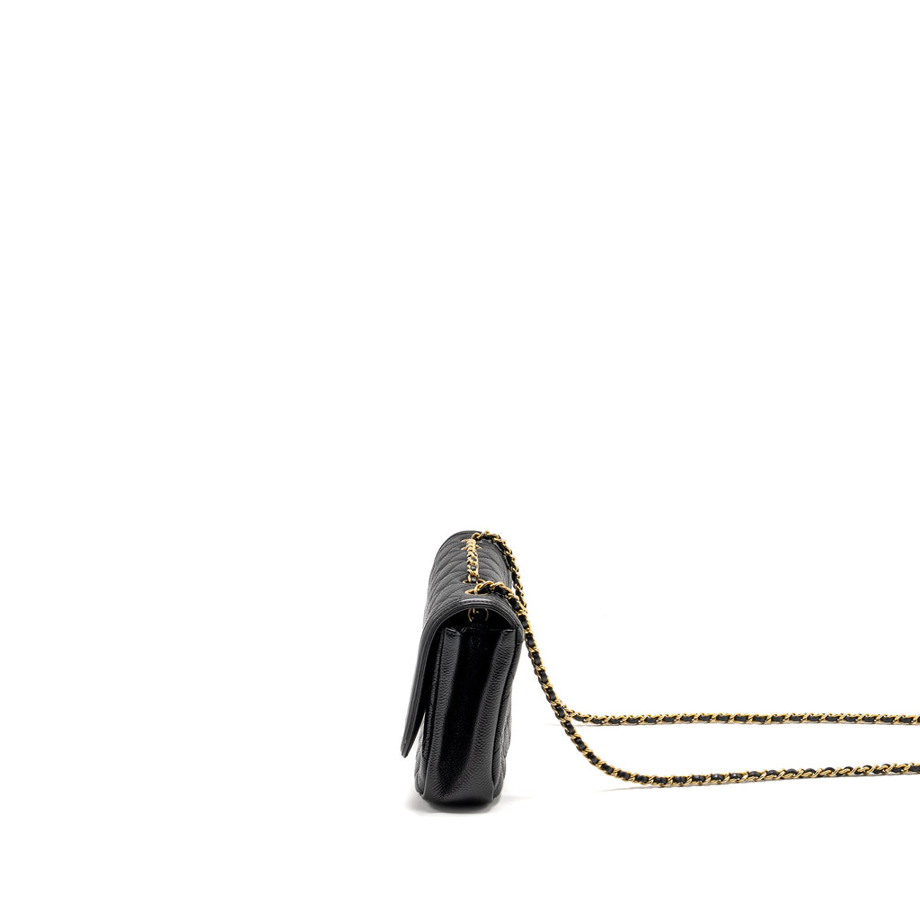 CHANEL FILIGREE FLAP BAG CAVIAR BLACK GHW