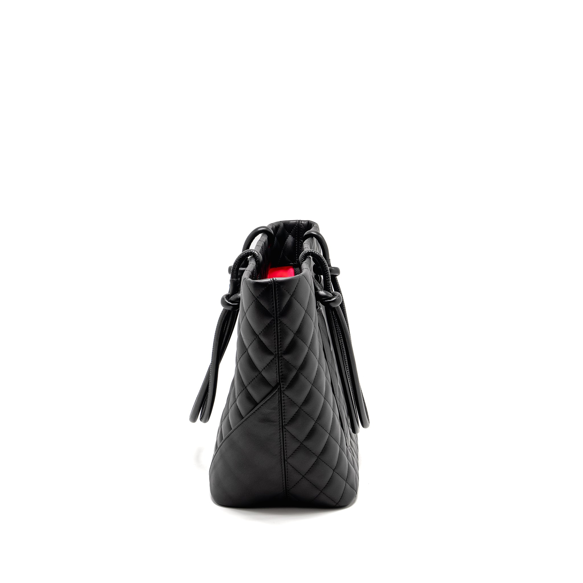 CHANEL CAMBON LIGNE TOTE BAG CALFSKIN BLACK SHW