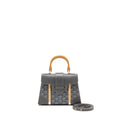 GOYARD SAIGON STRUCTURE MINI BAG GOYARDINE CANVAS/CALFSKIN GREY SHW