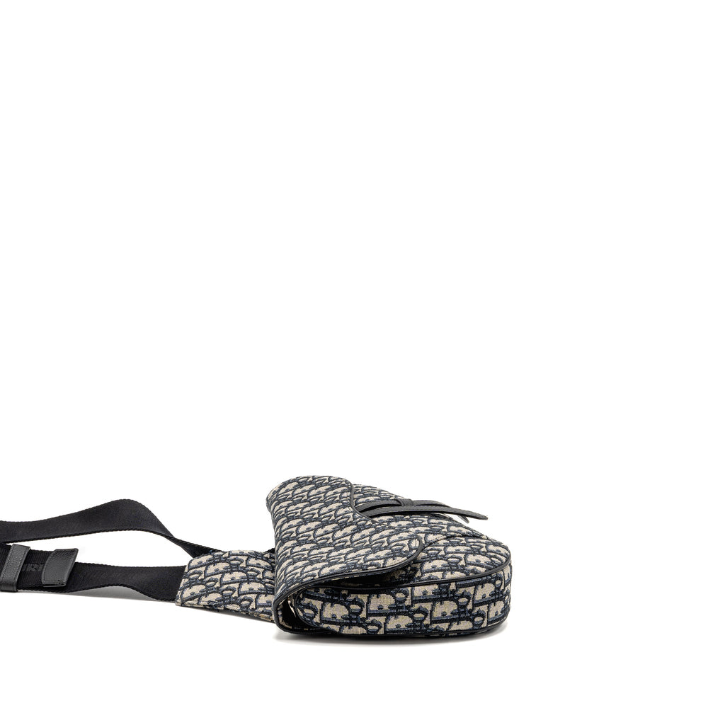 DIOR HOMME SADDLE BAG OBLIQUE JACQUARD MULTICOLOURED HARDWARE