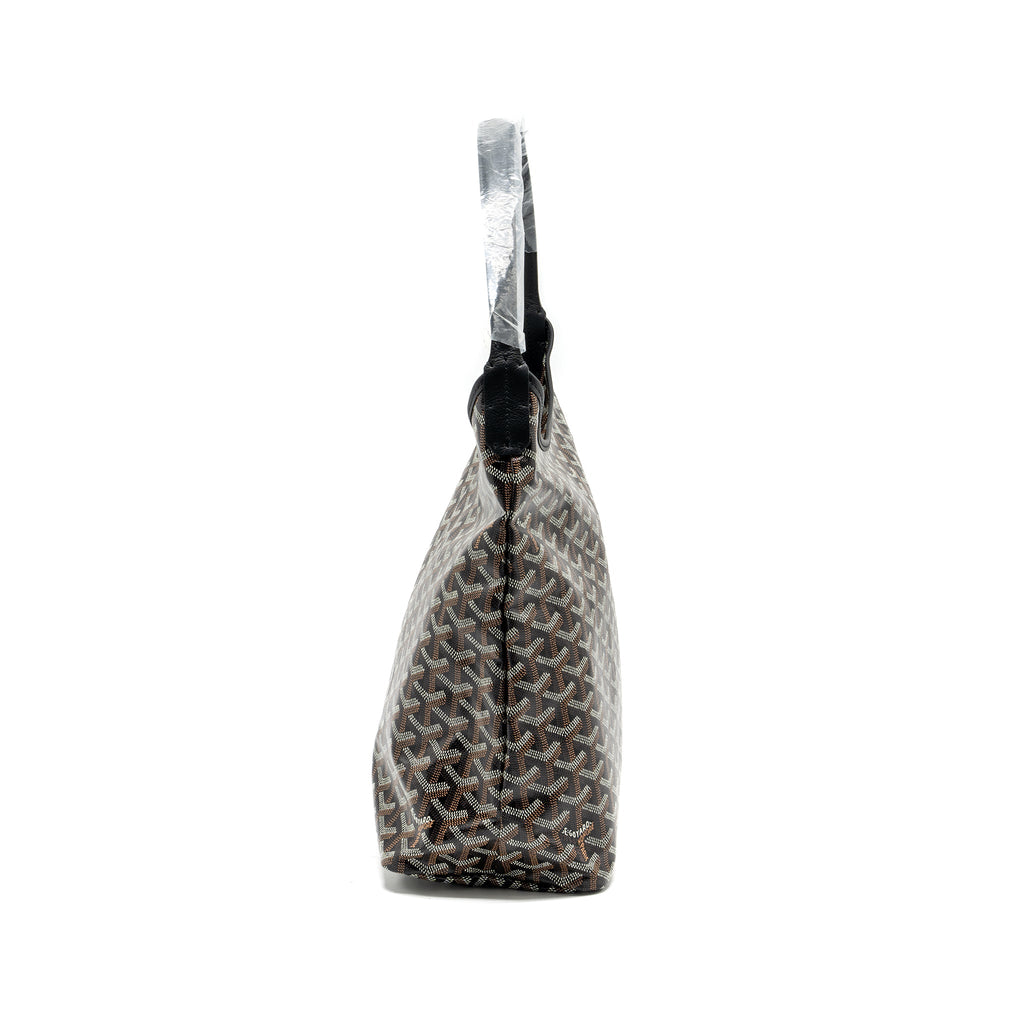 GOYARD BOHEME HOBO BAG GOYARDLINE CANVAS / CALFSKIN BLACK SHW