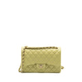 CHANEL 23C JUMBO CLASSIC DOUBLE FLAP BAG LAMBSKIN LIGHT GREEN LGHW (MICROCHIP)