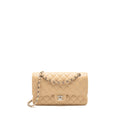 CHANEL MEDIUM CLASSIC DOUBLE FLAP BAG CAVIAR BEIGE SHW
