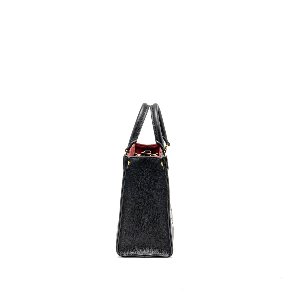 LOUIS VUITTON ONTHEGO BB BICOLOUR MONOGRAM EMPREINTE LEATHER BLACK/BEIGE GHW