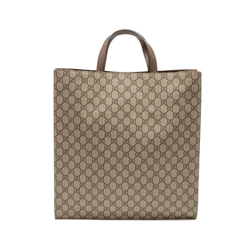 GUCCI SOFT TOTE BAG GG SUPREME CANVAS GHW