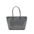 GOYARD ARTOIS TOTE BAG GOYARDLINE CANVAS/CALFSKIN GREY SHW