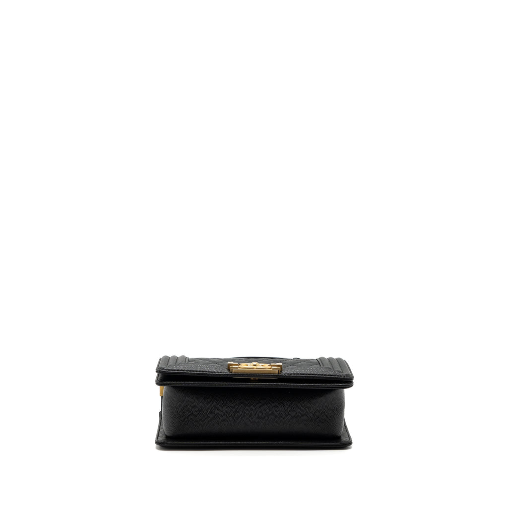 CHANEL SMALL BOY BAG CAVIAR BLACK GHW