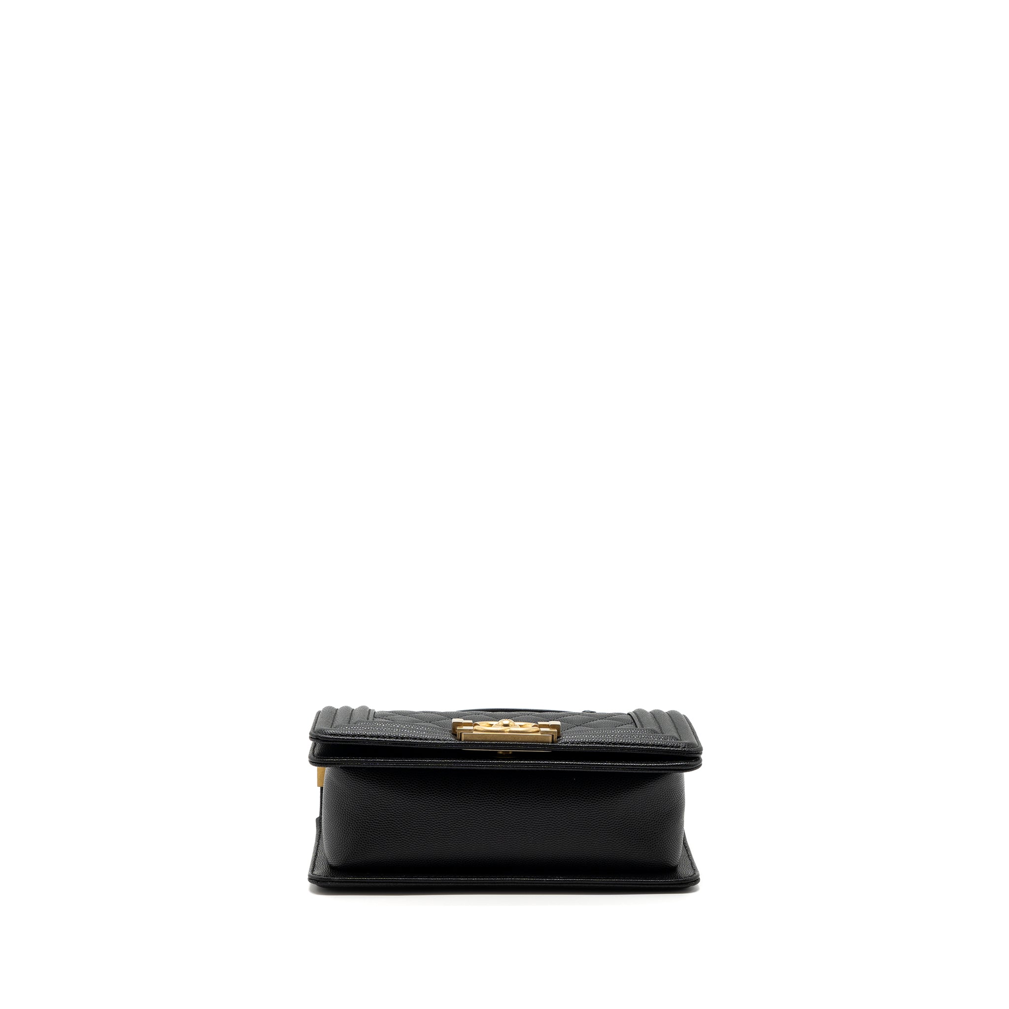 CHANEL SMALL BOY BAG CAVIAR BLACK GHW