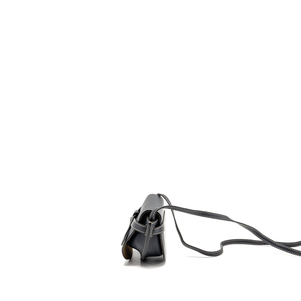 LOEWE MINI GATE BAG CALFSKIN DARK BLUE GHW