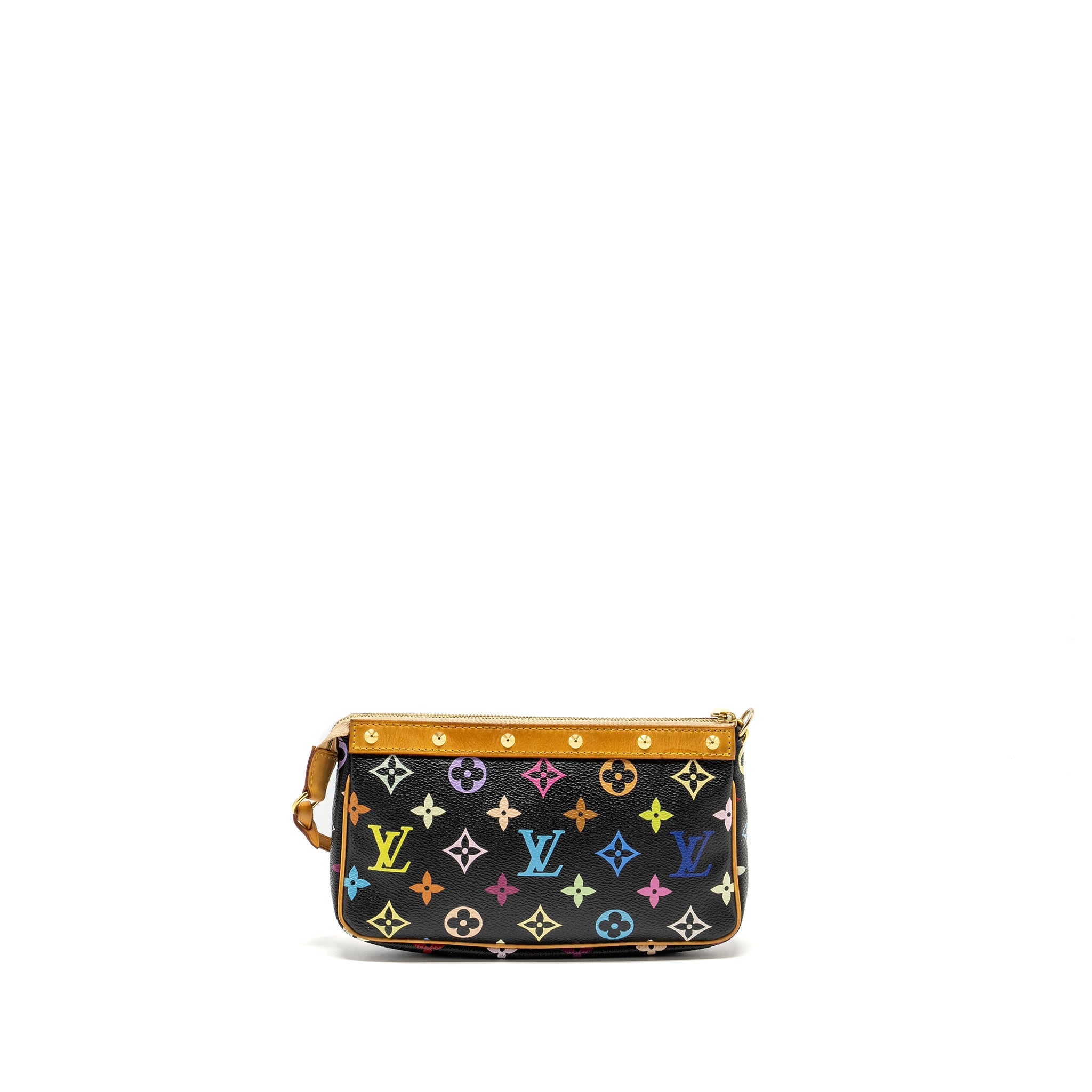 LOUIS VUITTON POCHETTE ACCESSORIES CANVAS BLACK MULTICOLOUR GHW