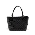 CHANEL CAMBON LIGNE TOTE BAG CALFSKIN BLACK SHW