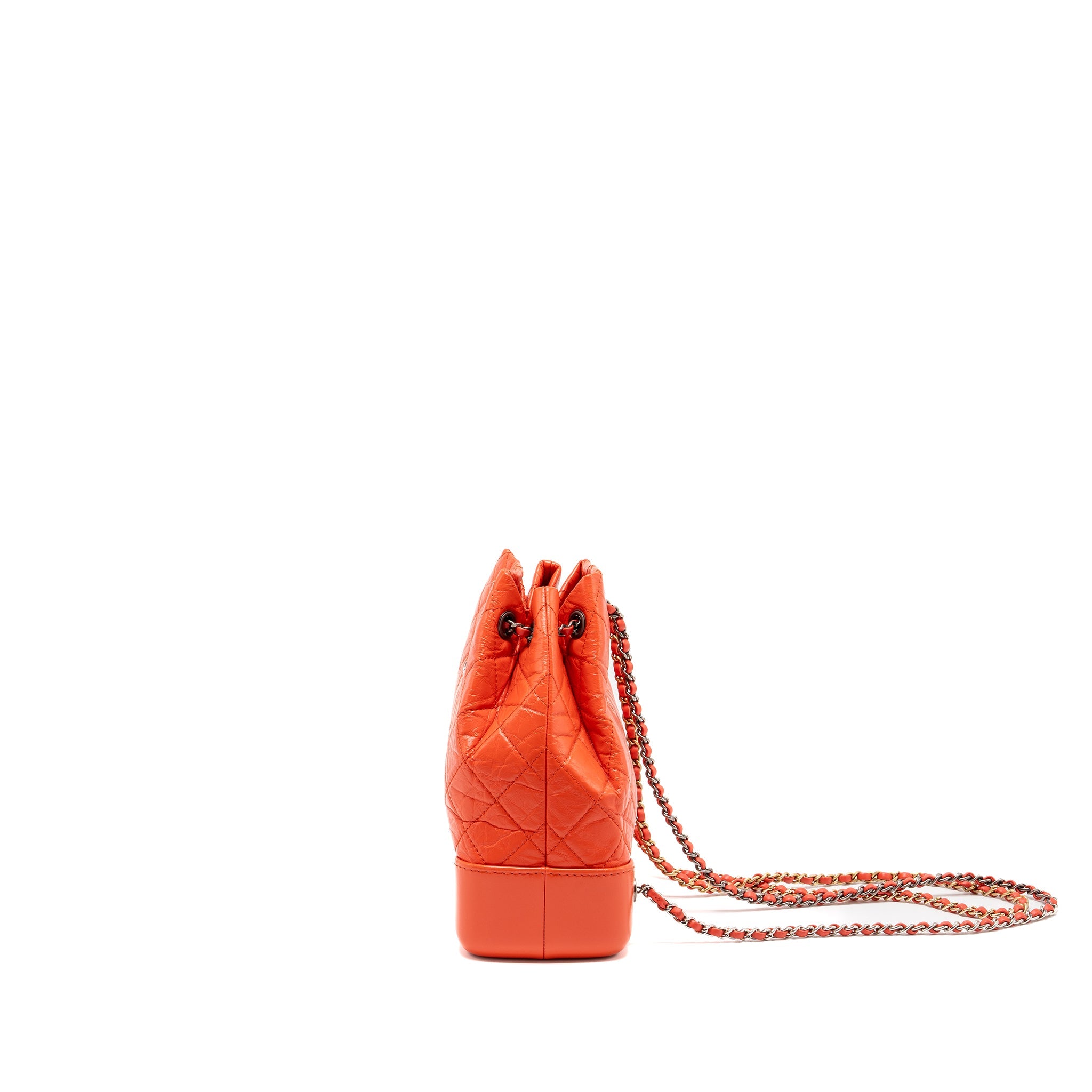 CHANEL SMALL GABRIELLE BACKPACK AGED CALFSKIN RED MULTICOLOUR HARDWARE