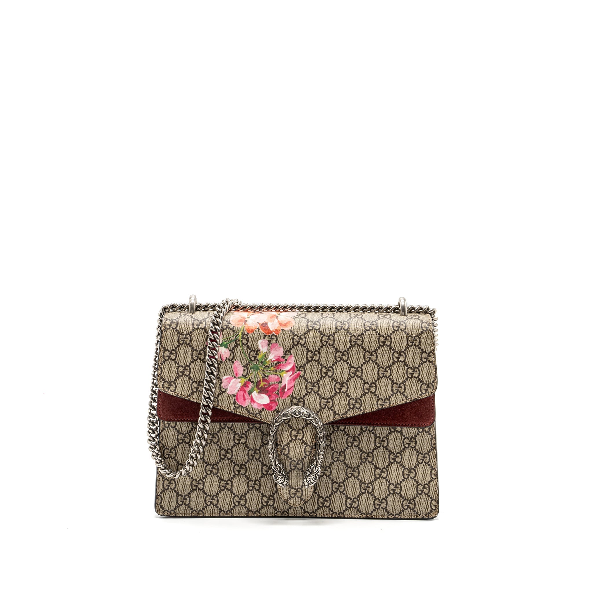 GUCCI DIONYSUS SHOULDER BAG FLOWER PRINTED GG SUPREME CANVAS SHW