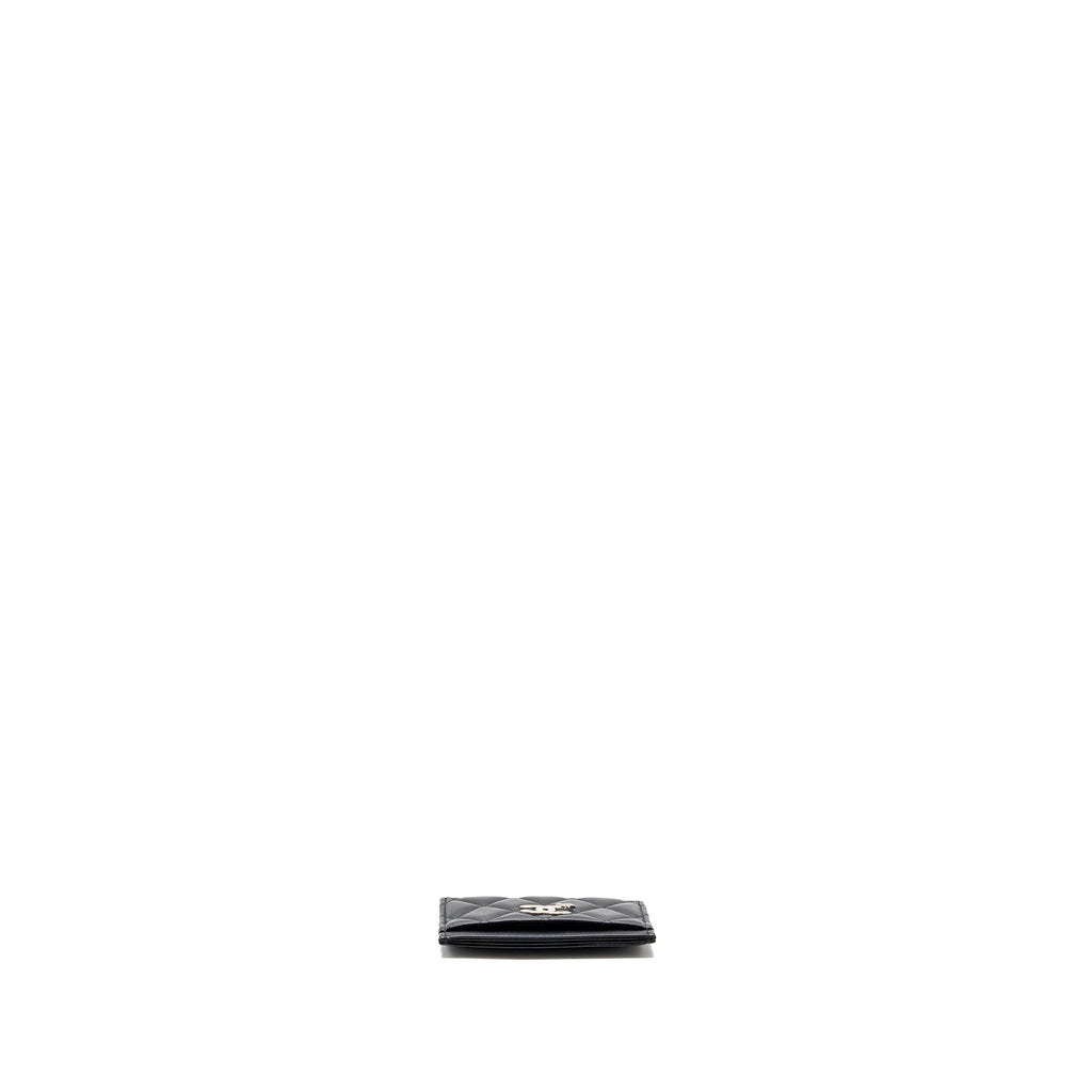 CHANEL CLASSIC QUILTED CARD HOLDER WITH LIMITED CC LOGO LAMBSKIN BLACK SHW (MICROCHIP)
