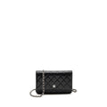 CHANEL CLASSIC WALLET ON CHAIN CAVIAR BLACK SHW (MICROCHIP)