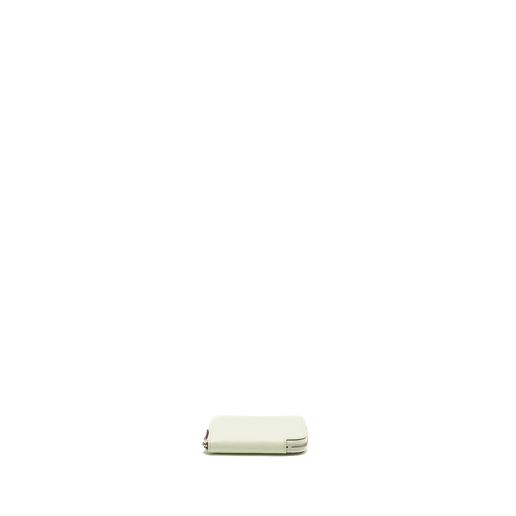 HERMES SILK IN COMPACT WALLET EPSOM VERT FIZZ/MULTICOLOUR SHW