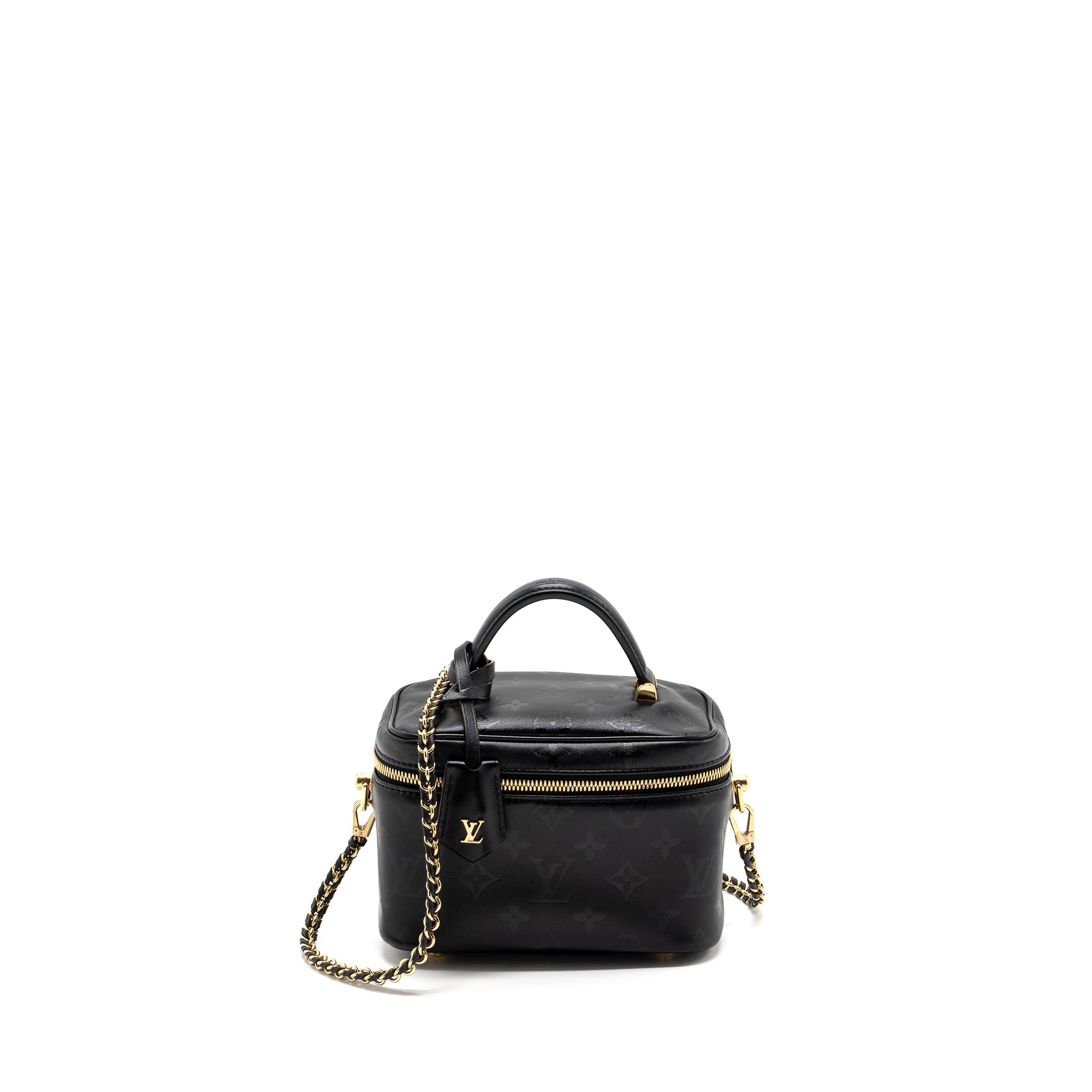 LOUIS VUITTON VANITY PM MONOGRAM LAMBSKIN  BLACK GHW