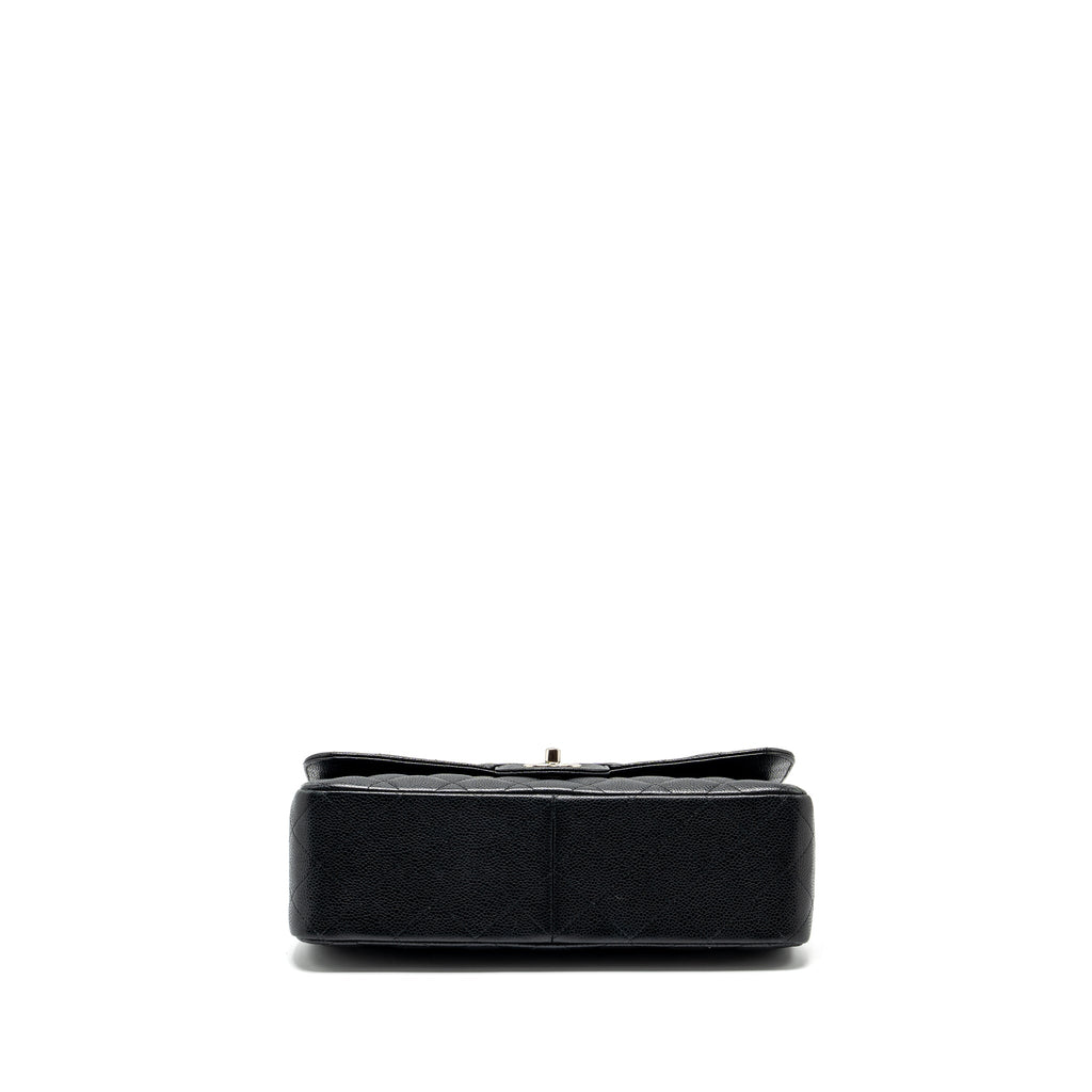 CHANEL JUMBO CLASSIC DOUBLE FLAP BAG CAVIAR BLACK SHW