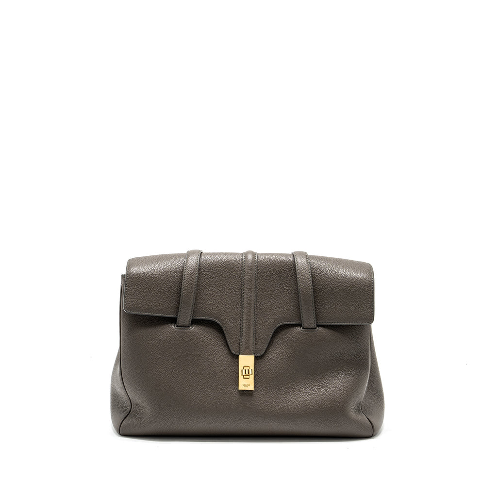 CELINE MEDIUM SOFT 16 BAG GRAINED CALFSKIN GREY GHW
