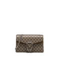 GUCCI DIONYSUS GG SMALL SUPREME CANVAS/TAUPE SUEDE BEIGE SHW