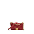 CHANEL MEDIUM BOY BAG LAMBSKIN RED BRUSHED GHW