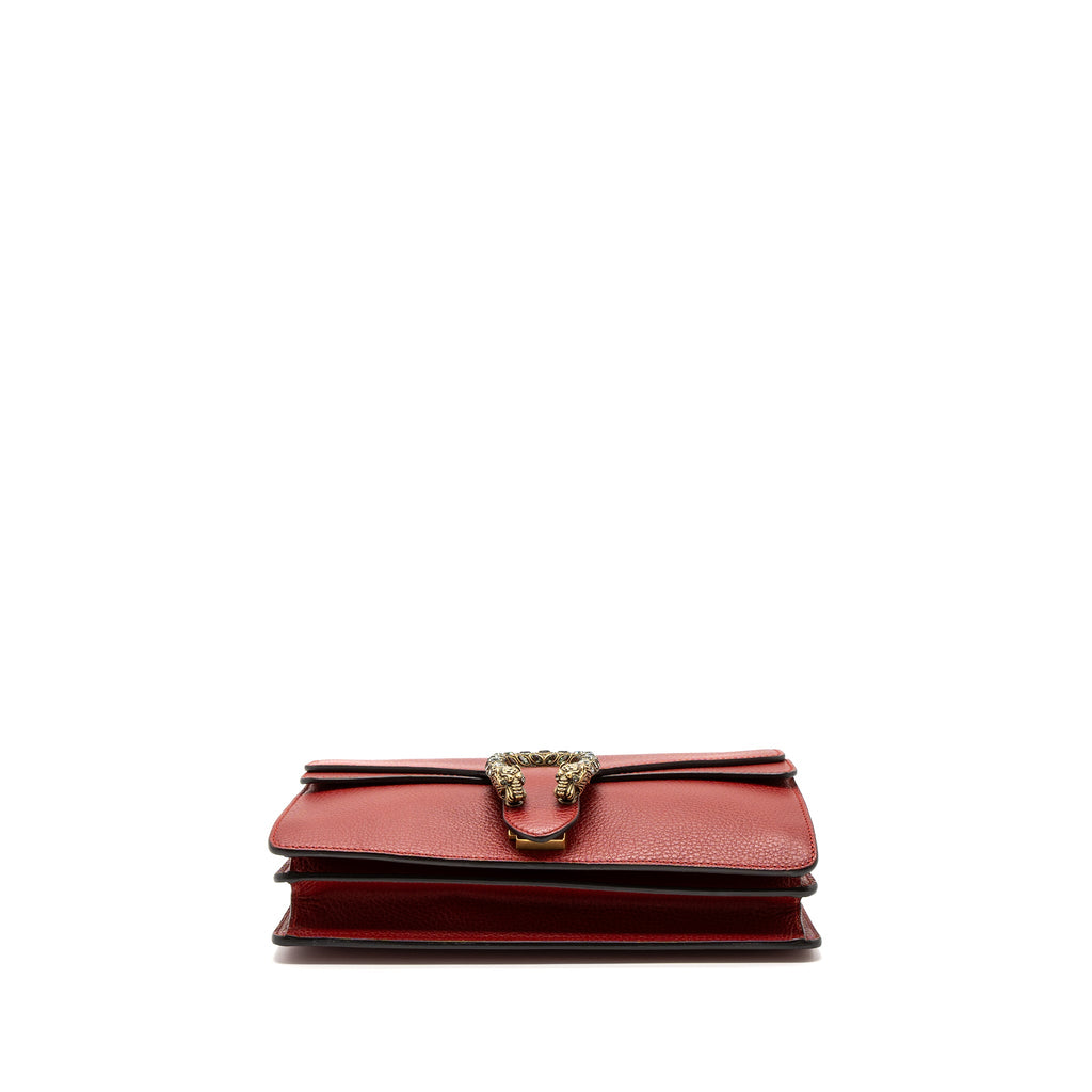 GUCCI SMALL DIONYSUS BAG CALFSKIN RED MULTICOLOUR HARDWARE