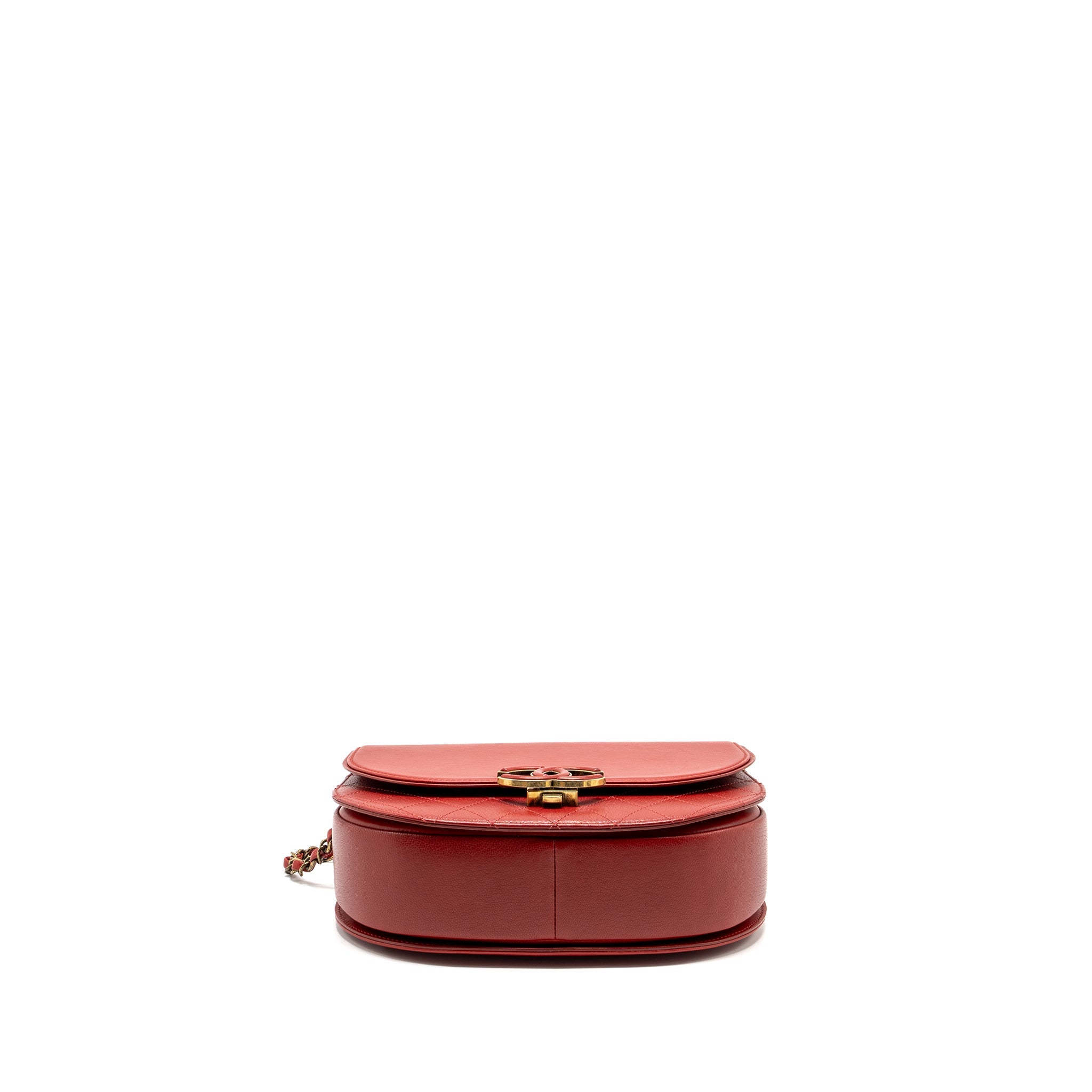 CHANEL MEDIUM COCO CURVE FLAP BAG CALFSKIN RED GHW