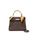 HERMES KELLY 28 TOGO CHOCOLATE GHW