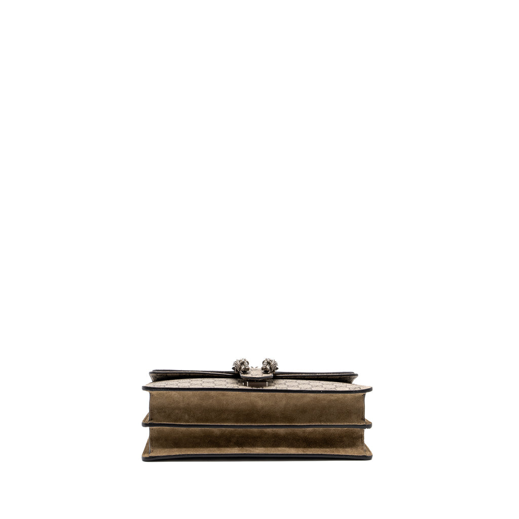GUCCI DIONYSUS SHOULDER BAG GG SUPREME CANVAS/SUEDE LEATHER BEIGE SHW