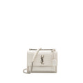 SAINT LAURENT/YSL SUNSET BAG CROCODILE EMBOSSED WHITE SHW
