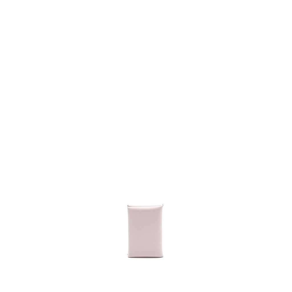 HERMES CALVI CARD HOLDER EVERCOLOR MAUVE PALE SHW