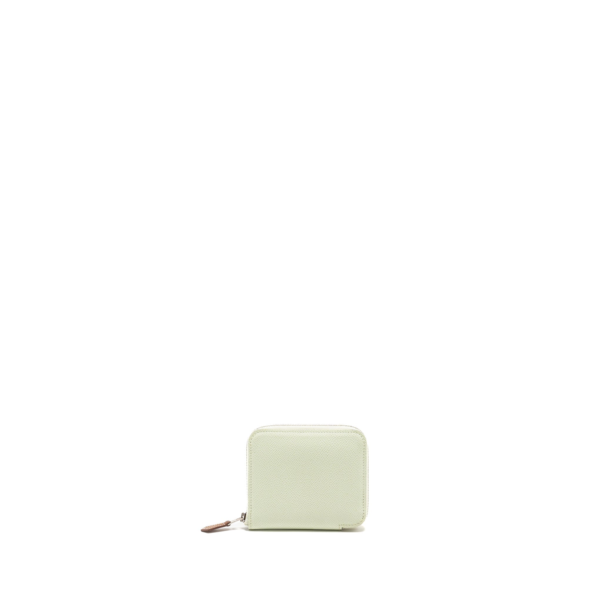 HERMES SILK IN COMPACT WALLET EPSOM VERT FIZZ/MULTICOLOUR SHW