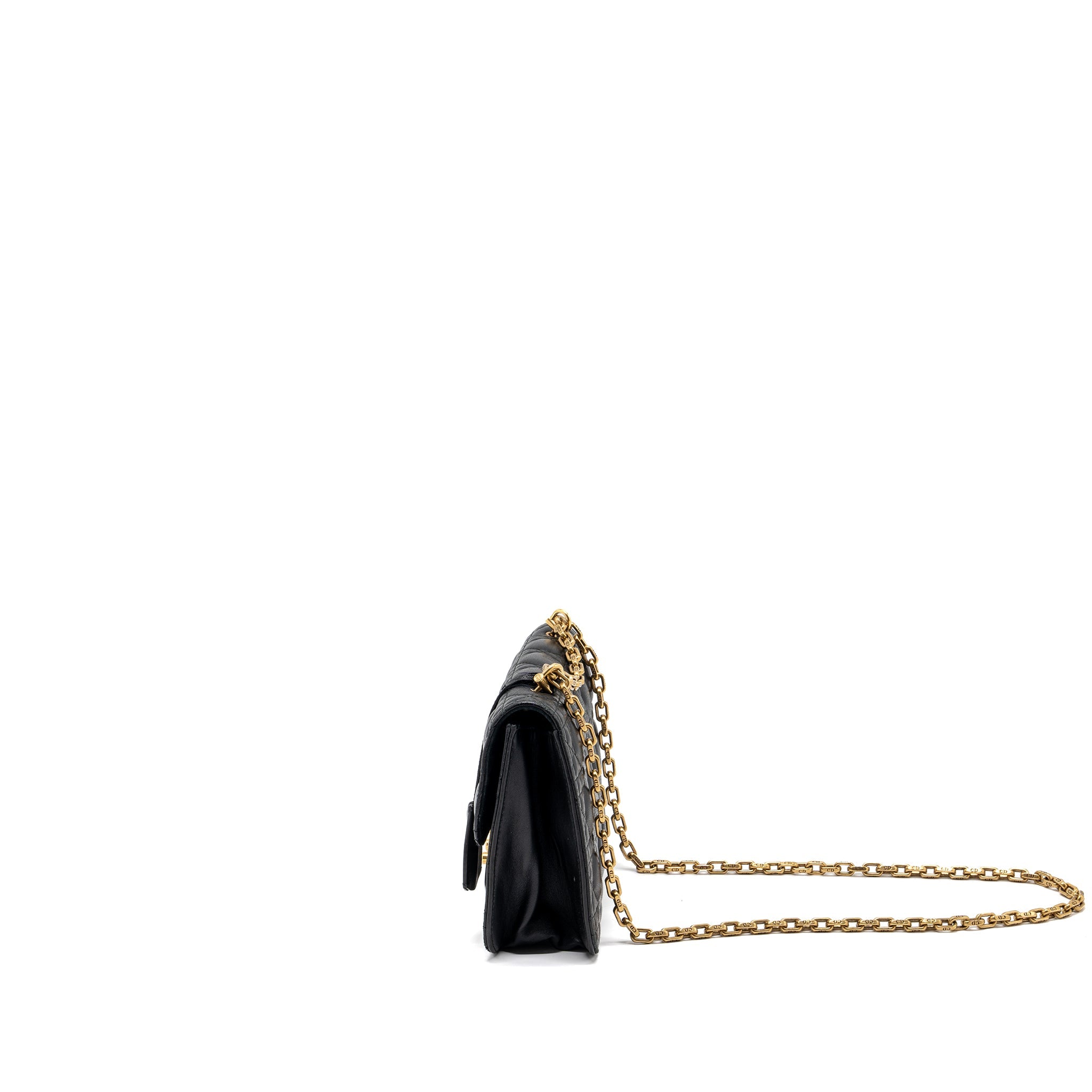DIOR ADDICT FLAP BAG LAMBSKIN BLACK GHW