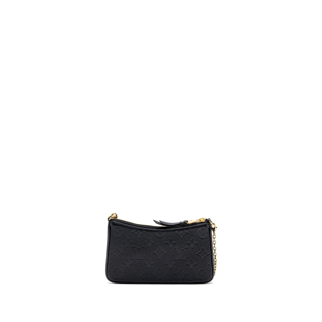 LOUIS VUITTON EASY POUCH ON STRAP MONOGRAM EMPREINTE BLACK GHW (NEW VERSION)