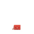 CHANEL FLAP CARD HOLDER WITH CHAIN ON ONE SIDE CAVIAR CORAL PINK LGHW