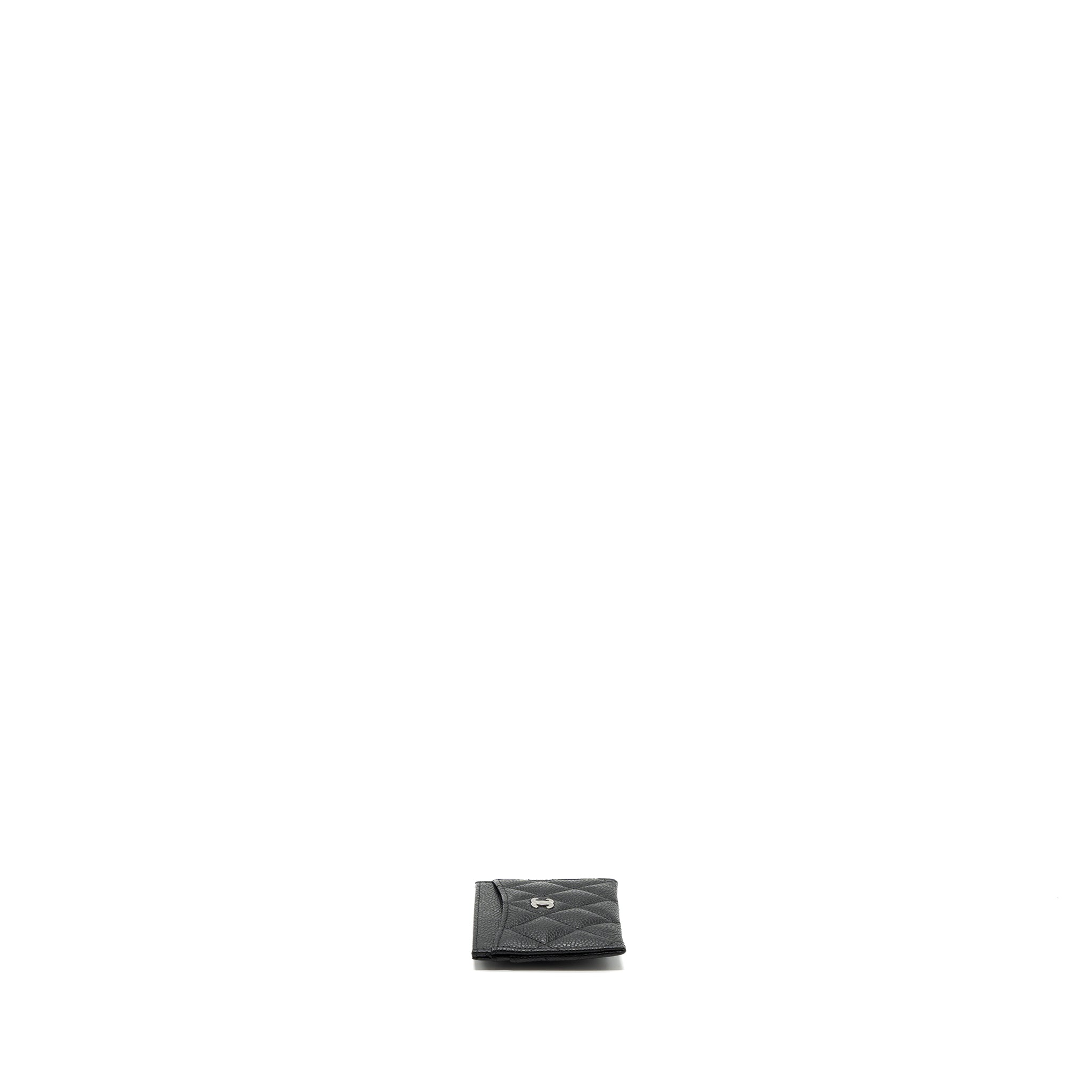 CHANEL CLASSIC CARD HOLDER CAVIAR BLACK SHW( MICROCHIP)