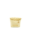 CHANEL 23S MINI 22 BAG SHINY CALFSKIN LIGHT YELLOW BRUSHED GHW (MICROCHIP)