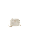 CHANEL MINI CAMERA BAG WITH CHAIN CALFSKIN WHITE LGHW