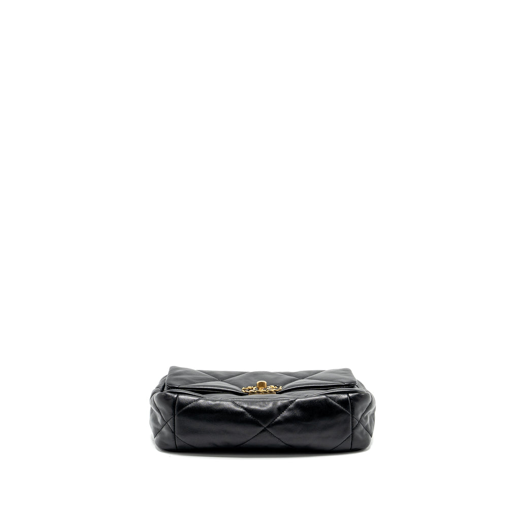 CHANEL SMALL 19 BAG LAMBSKIN BLACK MULTICOLOUR HARDWARE (MICROCHIP)
