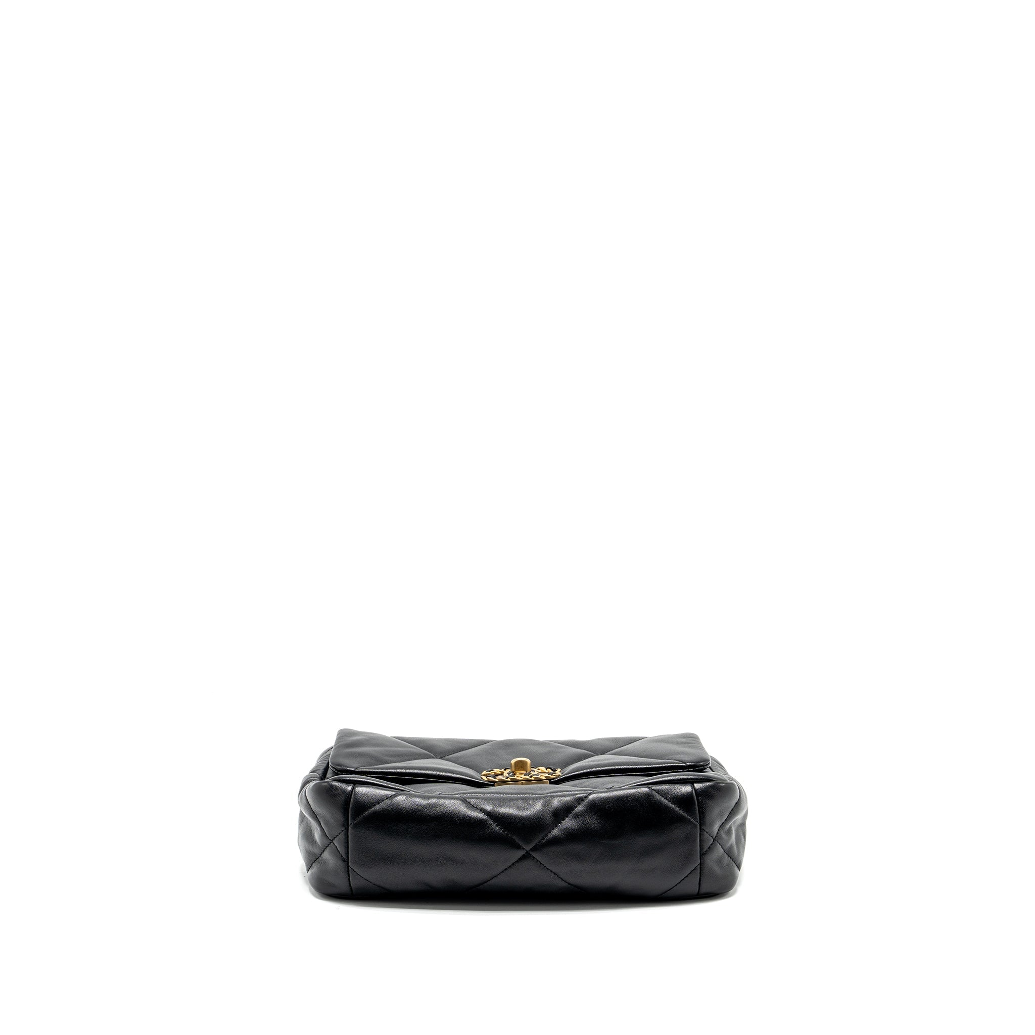 CHANEL SMALL 19 BAG LAMBSKIN BLACK MULTICOLOUR HARDWARE (MICROCHIP)