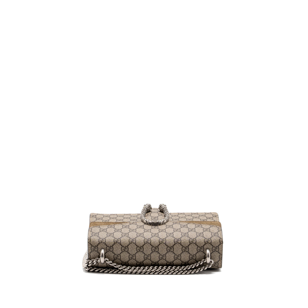 GUCCI DIONYSUS SHOULDER BAG GG SUPREME CANVAS/SUEDE LEATHER BEIGE SHW