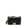 CHANEL MEDIUM BOY BAG CALFSKIN BLACK GHW (MICROCHIP)