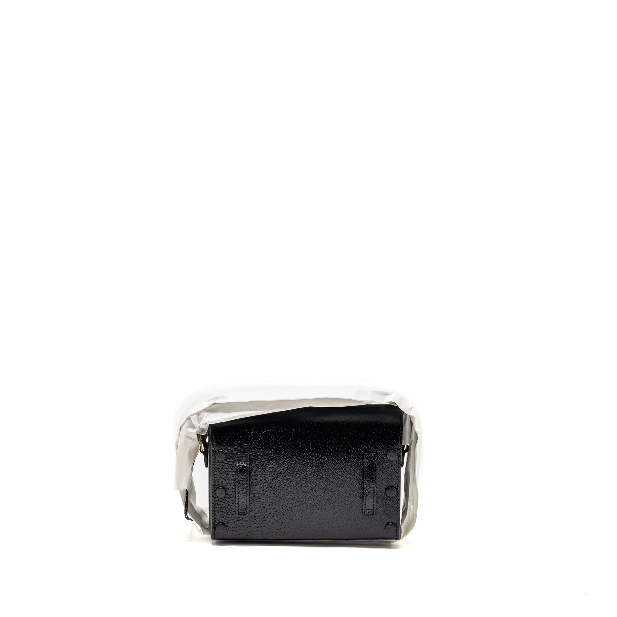 GUCCI 1955 HORSEBIT CROSSBODY BAG CALFSKIN BLACK GHW