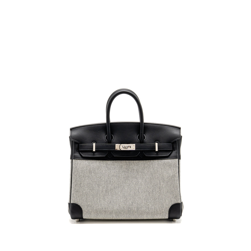 HERMES BIRKIN 25 TOILE SWIFT / CANVAS BLACK SHW