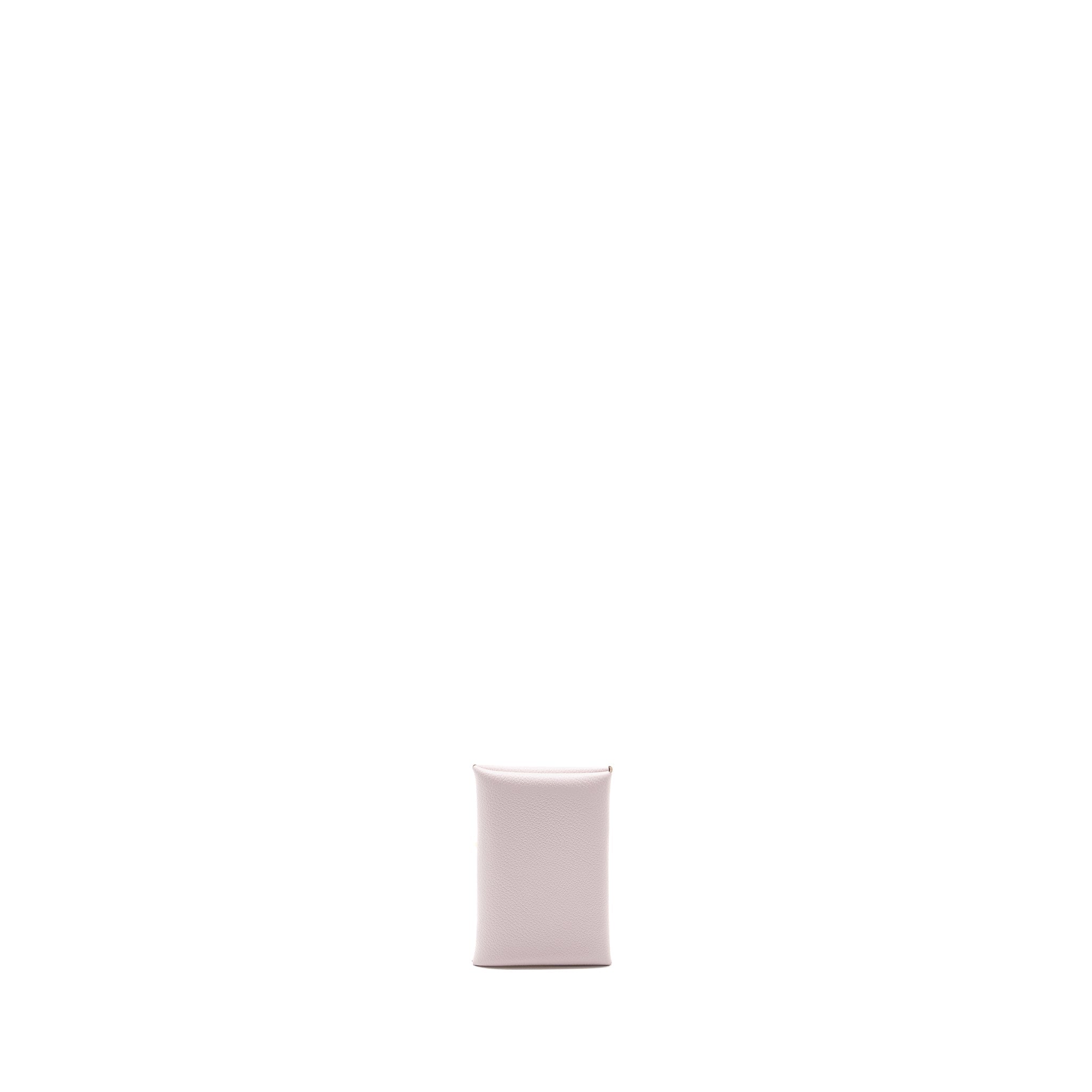 HERMES CALVI CARD HOLDER EVERCOLOR MAUVE PALE SHW