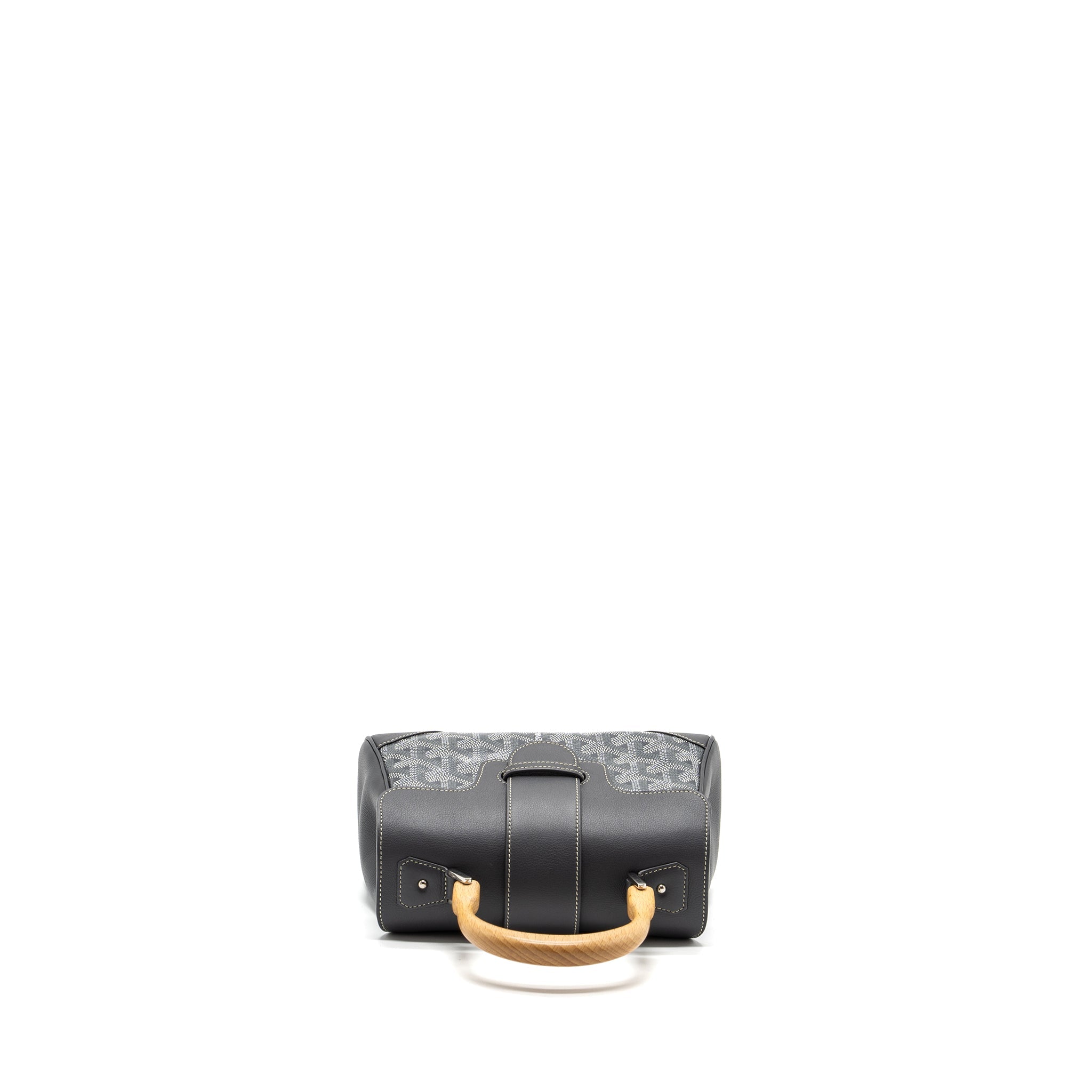 GOYARD MINI SAIGON BAG GOYARDINE CANVAS GREY SHW