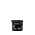 CHANEL MINI 22 BAG SHINY CALFSKIN BLACK SHW (MICROCHIP)